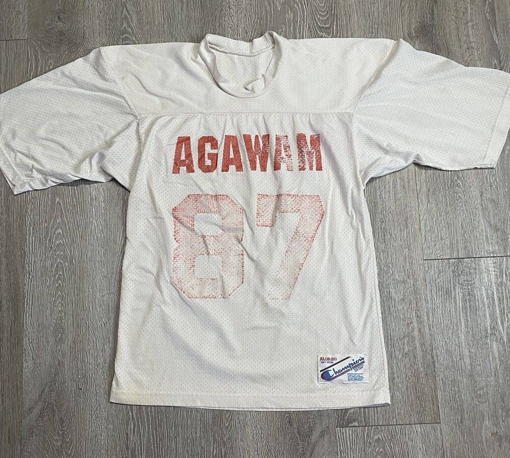 Vintage Champion Football Jersey AWAGAM Made in USA Boys XL100% Nylon #87 80’s